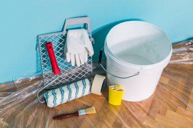 Resim boyama duvar için ekipman.