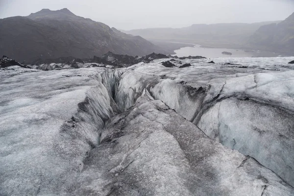 Immagine Del Ghiacciaio Islanda Foto Contiene Poco Rumore Causa Dell — Foto Stock