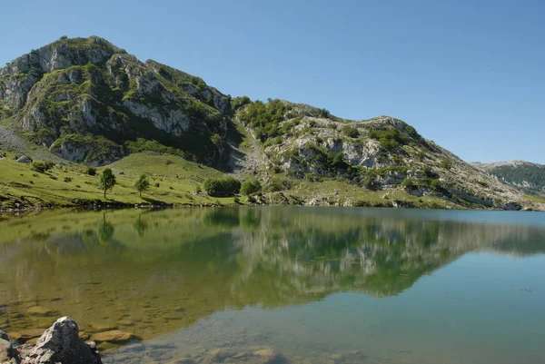 Lago di Enol Covandonga Asturie Spagna — Foto Stock