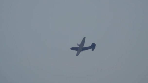 Wunstorf, Germany - June 09, 2018: Bundeswehr Open Day on air base Wunstorf. Transall C-160 demonstration flight. — Αρχείο Βίντεο