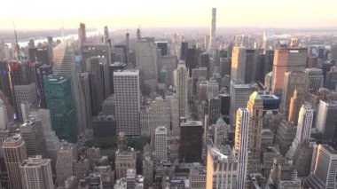 New York City, Amerika Birleşik Devletleri - 16 Haziran 2018: Hava atış New York ve yaz akşam manzarası