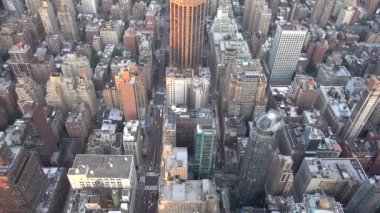 New York City, Amerika Birleşik Devletleri - 16 Haziran 2018: Hava atış New York ve yaz akşam manzarası