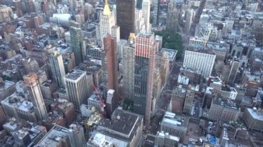 New York City, Amerika Birleşik Devletleri - 16 Haziran 2018: Hava atış New York ve yaz akşam manzarası