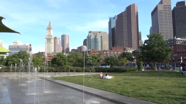 Boston Estados Unidos Junio 2018 Vista Calle Boston Ciudad Capital — Vídeo de stock