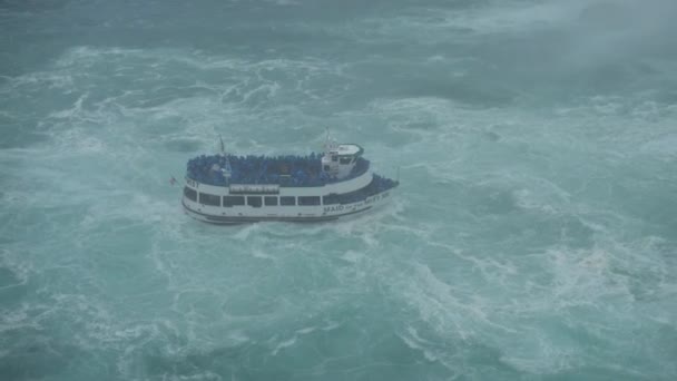 Niagara Şelalesi - Kuzey Amerika'nın en büyük şelale — Stok video