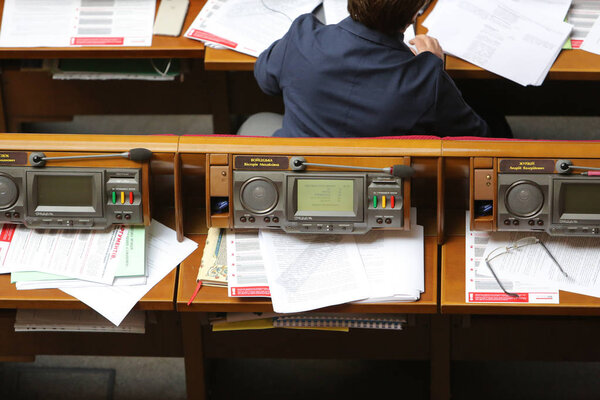 09.04.2019 Украина. Киев. Верховная Рада Украины. Рабочее место народного депутата Украины
.