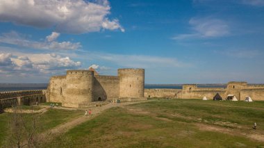 Ukrayna. Belgorod-Dinyester. Akkerman kalesinin drone'dan görünümü. Ukrayna türleri. Ülkede Turizm.