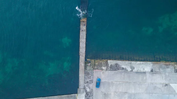 海岸線。ドローンから撮影。航空写真撮影. — ストック写真