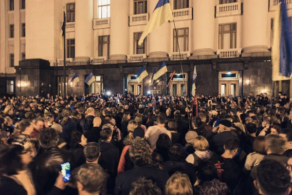 02.10.2019 Ukrayna. Kyiv. Ukrayna başkanlık yönetimi yakınlarında bir protesto. — Stok fotoğraf