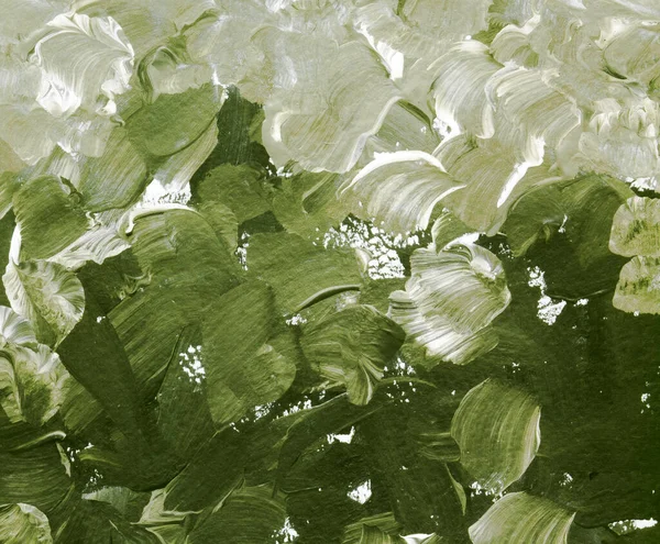 Spring Young Foliage Green Leaves Abstract Background Hand Painted Texture — Stock Photo, Image