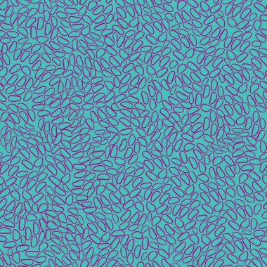 Tohumlar, pirinç, bukleler. Basit, pürüzsüz mor ve mavi desenli. İskandinav tarzı, duvar kağıdı, kumaş, tekstil, ambalaj kağıdı tasarımı. Boyama sayfası, kitap.