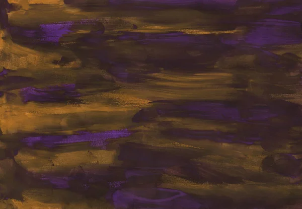 Простий Абстрактний Жовто Фіолетовий Акварельний Фон Мальована Вручну Текстура Бризки — стокове фото