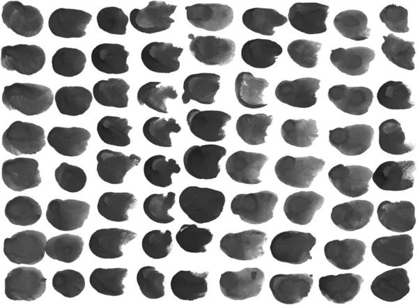 带圆点的动物指纹简单的黑白水彩画背景 无缝图案 斯堪的纳维亚风格 纺织品 印刷品 包装纸设计 — 图库照片