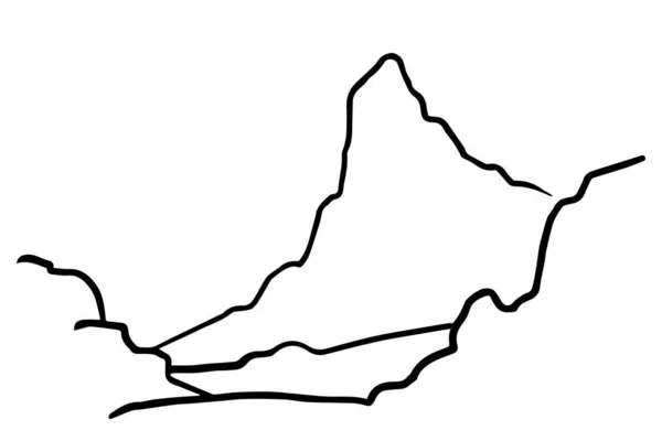 Découvrir Paysage Des Montagnes Illustration Vectorielle — Image vectorielle