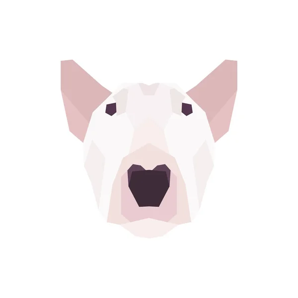Low Poly Bull Terrier Kopf Vektorillustration lizenzfreie Stockvektoren
