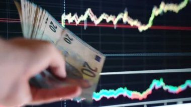 Dünyadaki koronavirüs salgınından kaynaklanan borsa krizi, çöküş ve iflası gösteren bilgiler, finansal hisselerin düşüşü. Dünya ekonomisi ve ticaret azalması, toplam iş kavramı