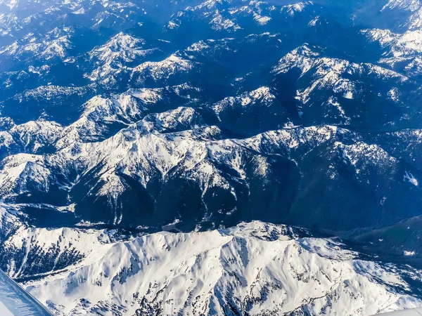 Monte Rainer Regione montana coperta di vista aerea neve — Foto Stock