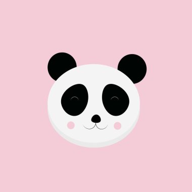Pembe arka plan resimlerinde sevimli panda