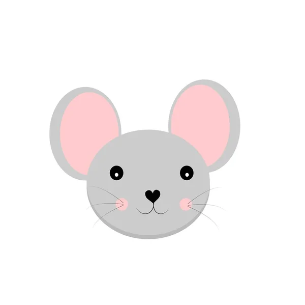 Souris Mignonne Sur Fond Blanc Illustration — Photo