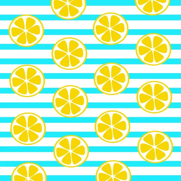 Fresh Juicy Lemons Pattern Illustration — Stock Photo, Image