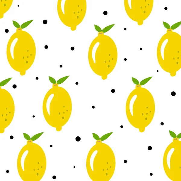 Čerstvé Šťavnaté Citrony Vzor Ilustrace — Stock fotografie