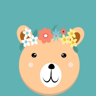 Sevimli hayvan yuvası posteri, tebrik kartı, davetiye. 