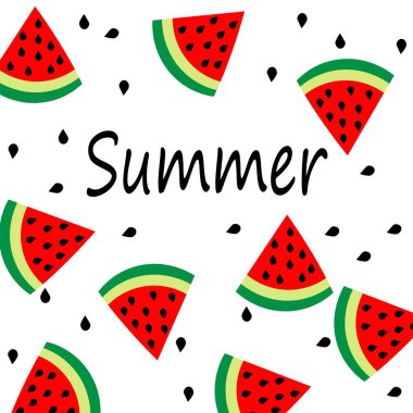 Karpuz yaz kartı, duş, poster, baskı