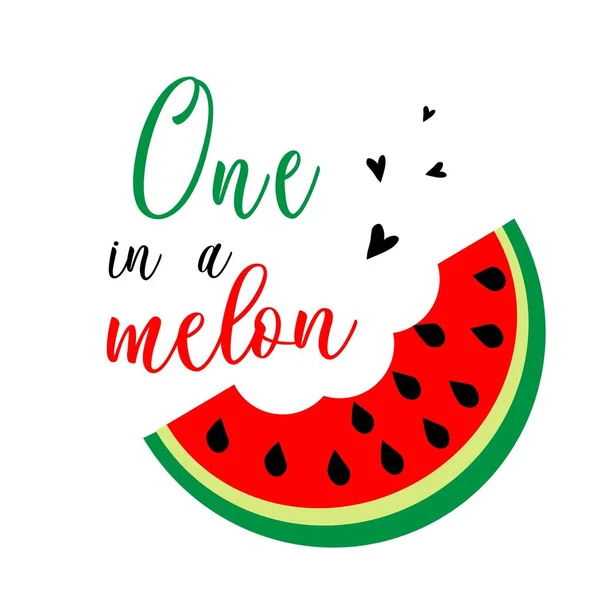 One Melon Watermelon Card — Stock Photo, Image