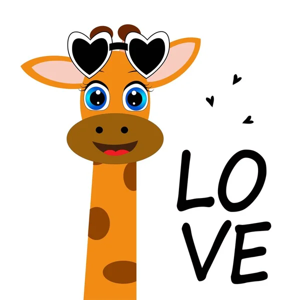 Niedliche Giraffe Illustration Design Grußkarte — Stockfoto