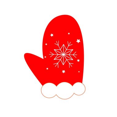 Noel öğesi, süs asılı kırmızı izole arkaplan çizimi