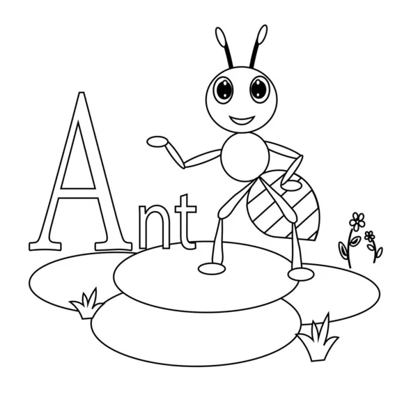 abc animal alphabet coloring  illustration