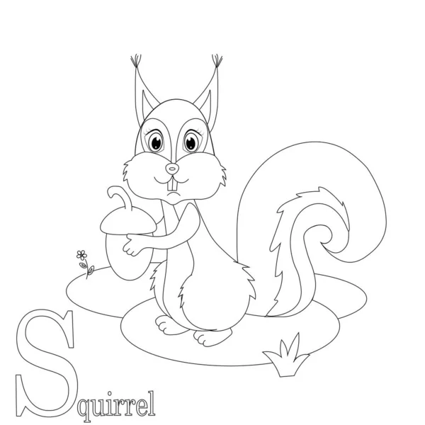 animal alphabet coloring book  illustration