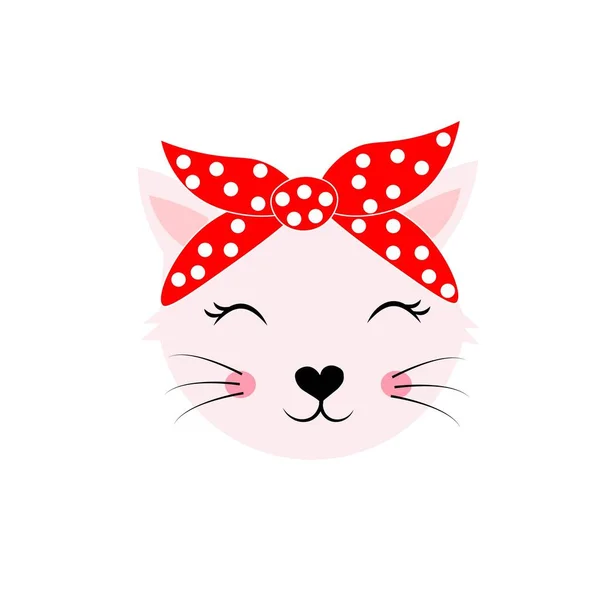 Ilustración Cara Cabeza Animal Con Bandana Roja — Foto de Stock