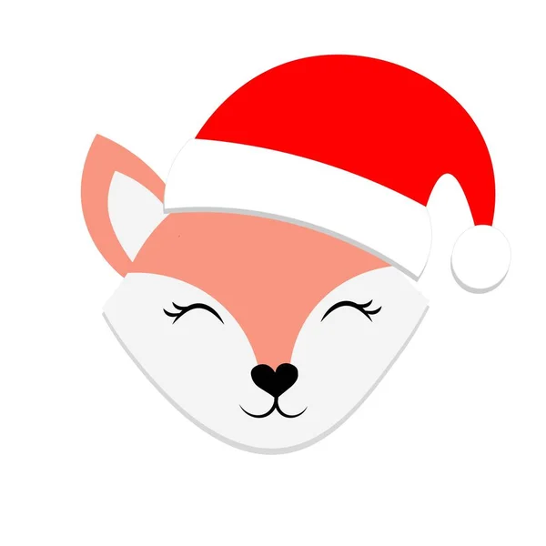 Animal Navidad Santa Claus Sombrero Ilustración —  Fotos de Stock