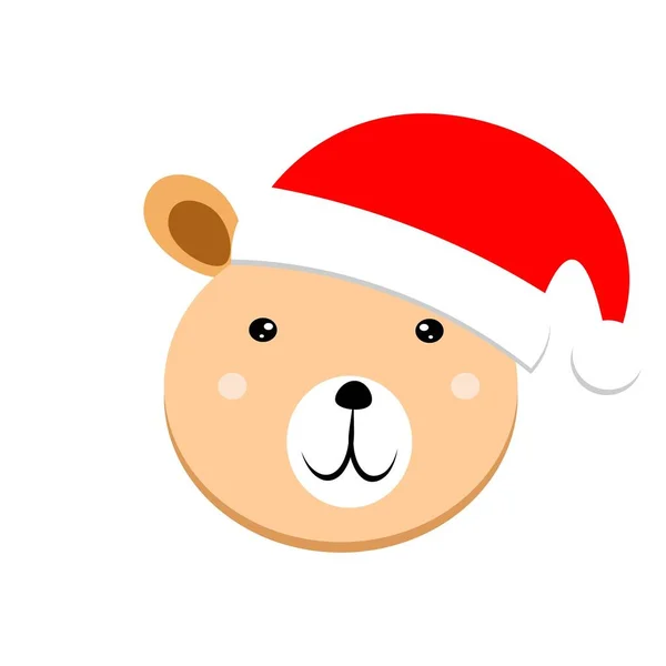 Noël Animal Dans Santa Claus Chapeau Illustration — Photo