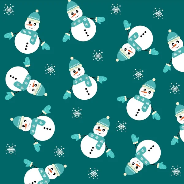 Illustration Vectorielle Motif Bonhomme Neige Noël — Photo