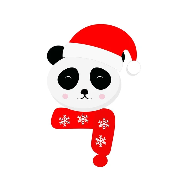 サンタ ハットのかわいいクリスマス動物イラスト — ストック写真