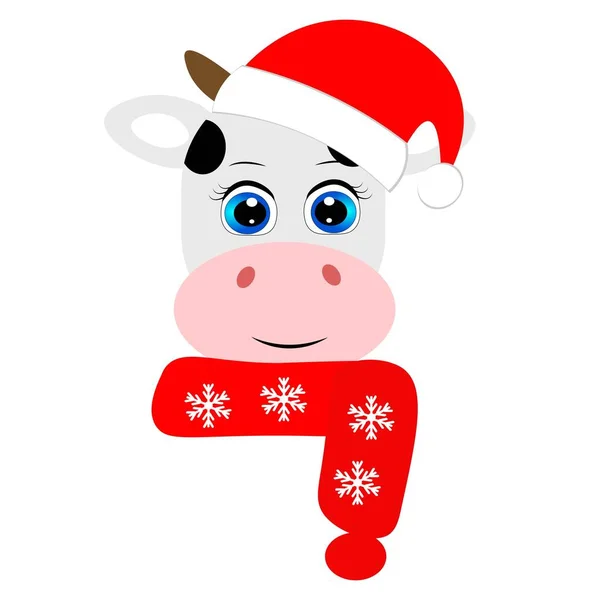 Lindo Animal Navidad Ilustración Del Personaje Dibujos Animados Del Sombrero — Foto de Stock