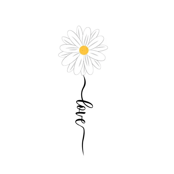 Kwiat Stokrotki Ilustracja Kreskówki Rumianku — Zdjęcie stockowe