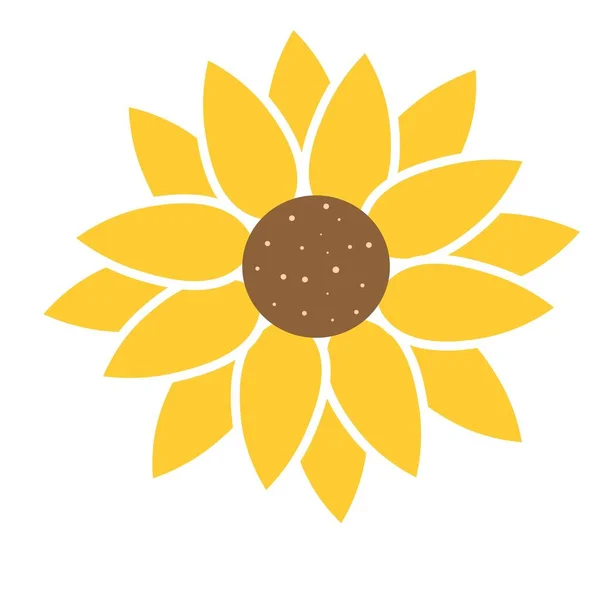 Χαριτωμένο Ηλιοτρόπιο Απεικόνιση Λουλούδι — Φωτογραφία Αρχείου