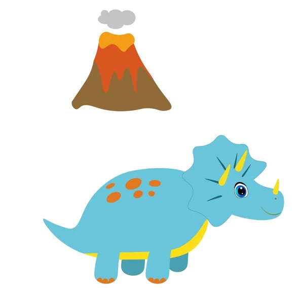 Ilustração Dinossauro Bonito Desenho Animado Para Impressão Bebê — Fotografia de Stock