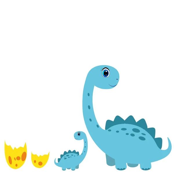 Roztomilý Dino Baby Charakter Ilustrace — Stock fotografie