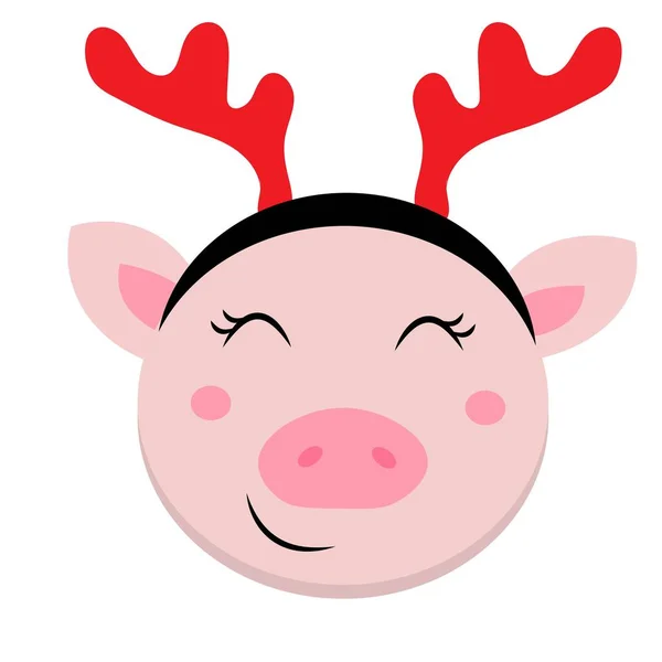 cute christmas animal character, cartoon  illustration