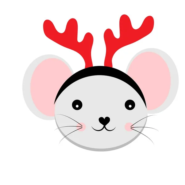 Cute Christmas Animal Character Cartoon Illustration — Stock Photo, Image