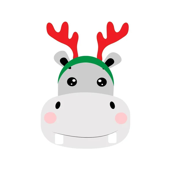 可愛いクリスマス動物キャラクターイラスト — ストック写真