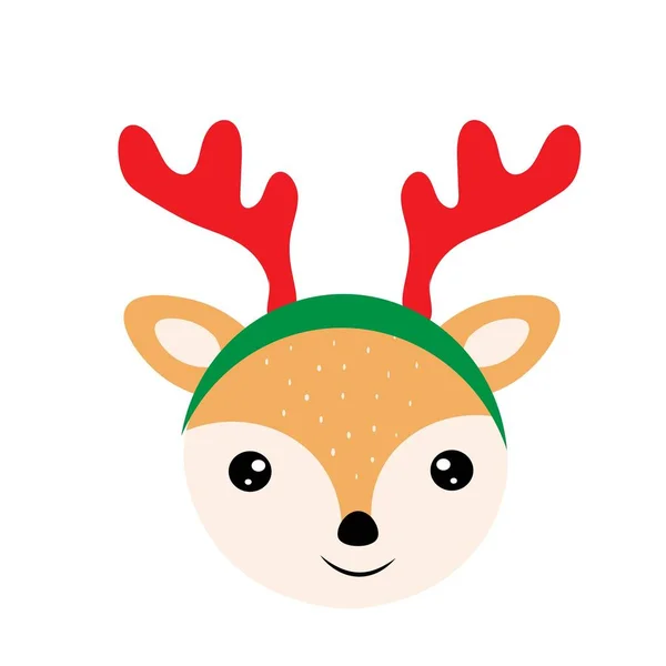 可愛いクリスマス動物キャラクターイラスト — ストック写真