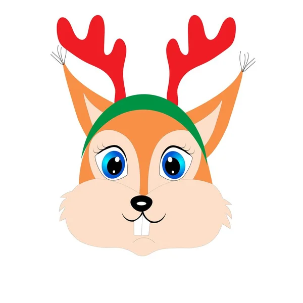 Bonito Natal Animal Personagem Ilustração — Fotografia de Stock