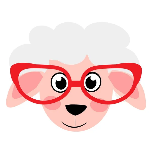 Niedliches Cartoon Tier Mit Roter Brille — Stockfoto