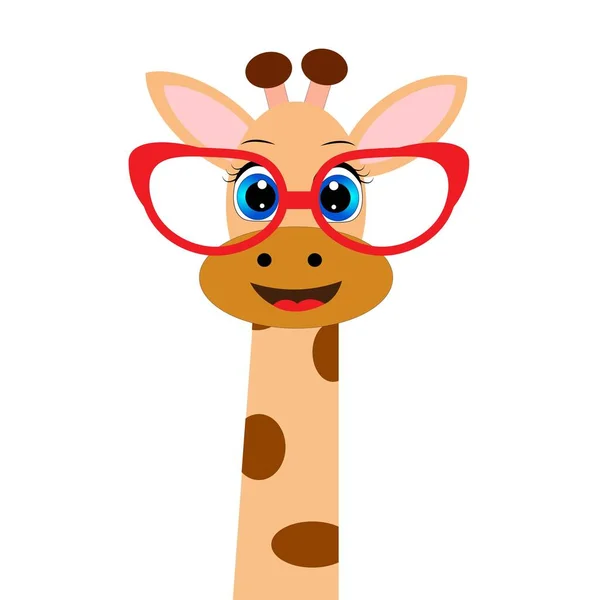 cute cartoon animal with  glasses  illustration