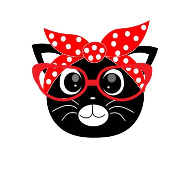 Kırmızı güneş gözlüklü ve bandanalı sevimli bir hayvan.